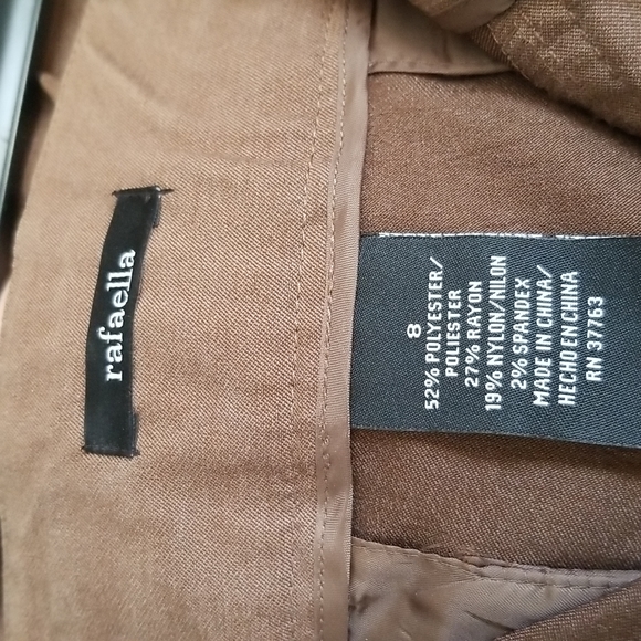 Rafaella Brown Women's Dress Pants Size 8 - Picture 7 of 8